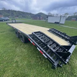 12 Ton Overdeck Pentil Hitch Dually Trailer - Heavy Duty Hauler!