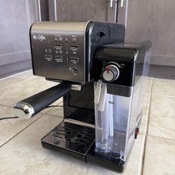 Mr. Coffee One-Touch Coffee House Espresso and Cappuccino Machine in Black Stainless