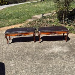 Vintage Leather Bench