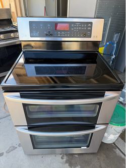 LG electric stove double oven Stainless steel