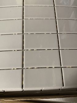 Glossy Gray Mosaic Ceramic Subway Tile