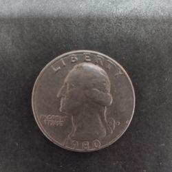 Rare 1980 Quarter Dollar D Filled Mint Mark Error Coin