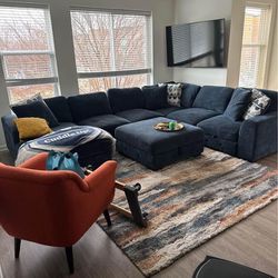 Storage Sectional with Ottoman 