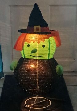 Home Accents Halloween Holiday 33-inch LED Light Up Collapsible Witch Decor