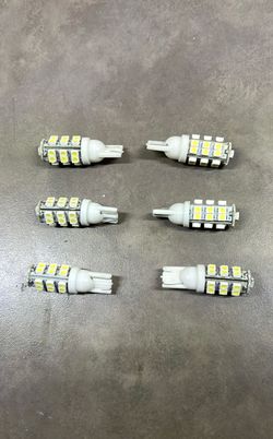 6 PCS . 12 Volts White LED Light Bulb. For Automotive Fit to light bulb # 158, 161, 168,194