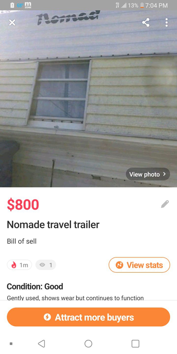 Nomade travel trailer