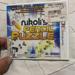 Pencil Puzzle Nintendo 3DS 