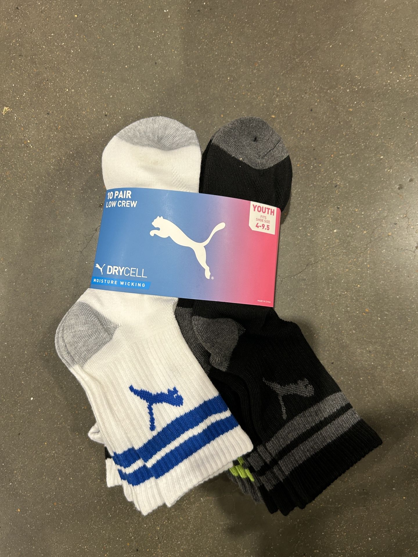 NWT Puma kids high quarter socks 10 pairs