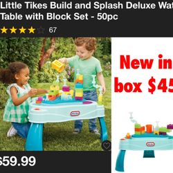New in box lil tikes build & splash deluxe water table $45 cash only east Palmdale off 47th & R8 