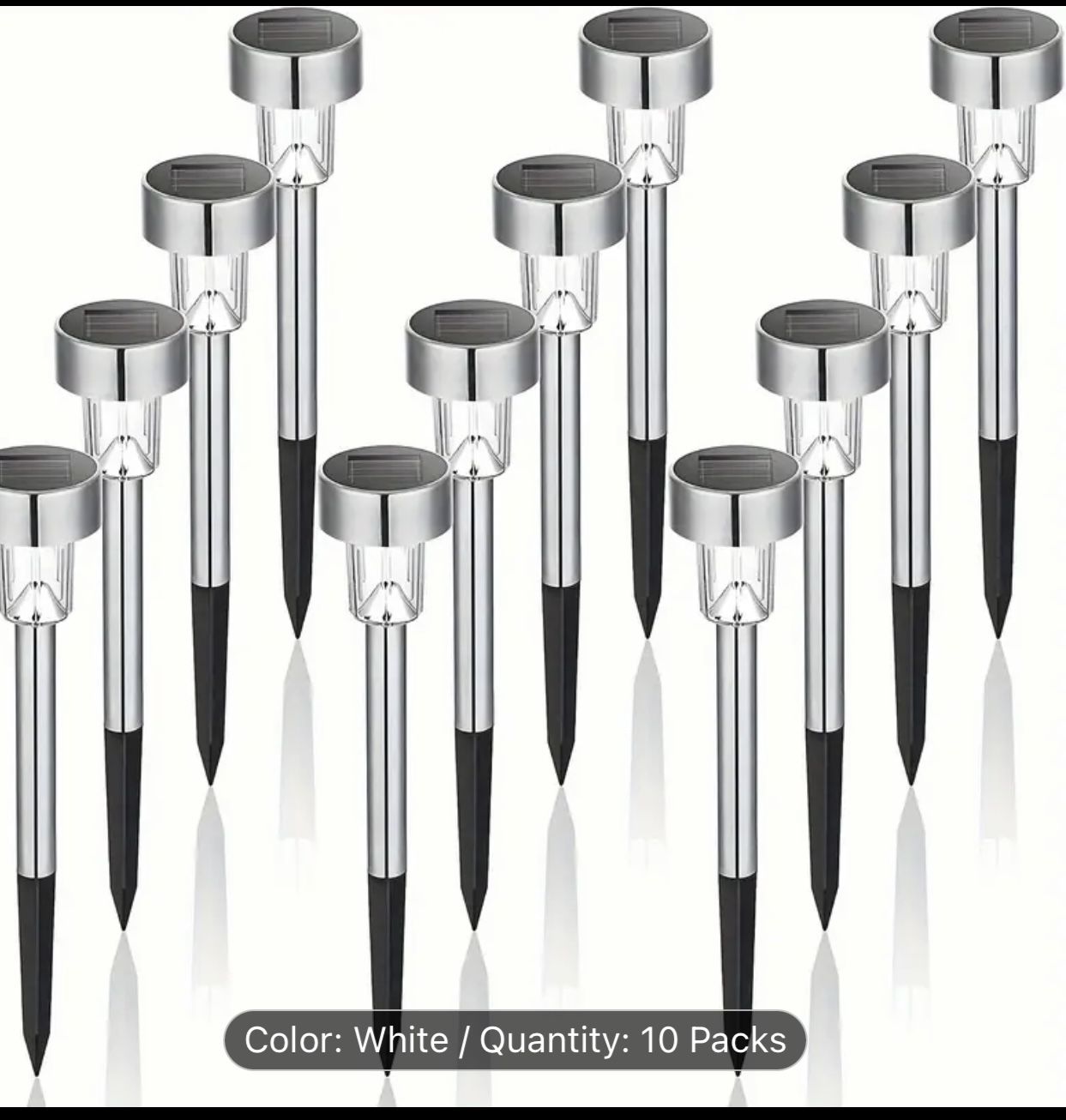 10 Pack Solar Lights Outdoor Waterproof