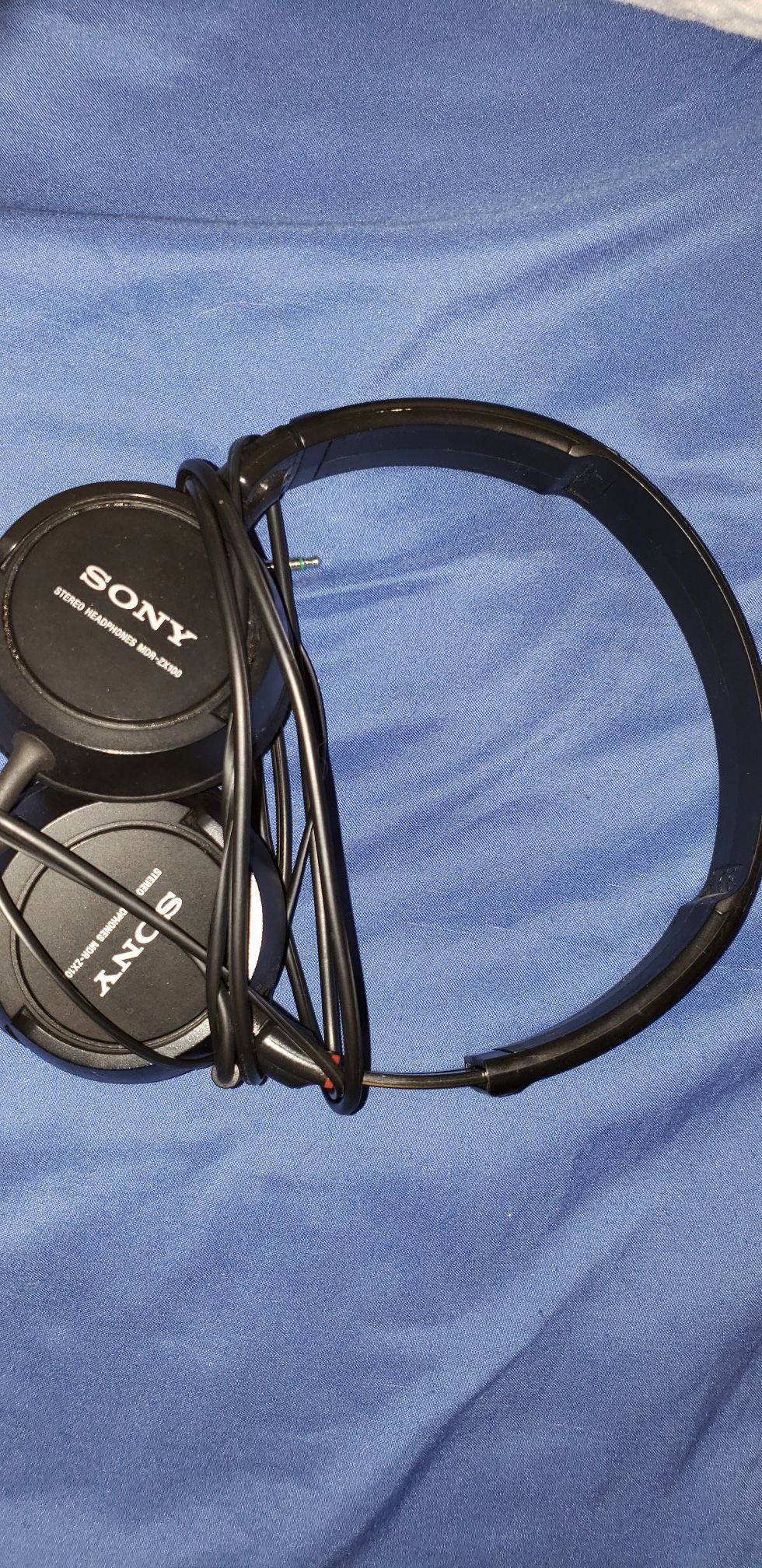 Sony and Tzumi headphones