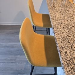Seidman 26" Upholsteres Counter Stool Yellow 