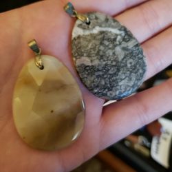2 Stone Pendants