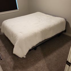 Queen Bed Frame, Box Spring And Mattress