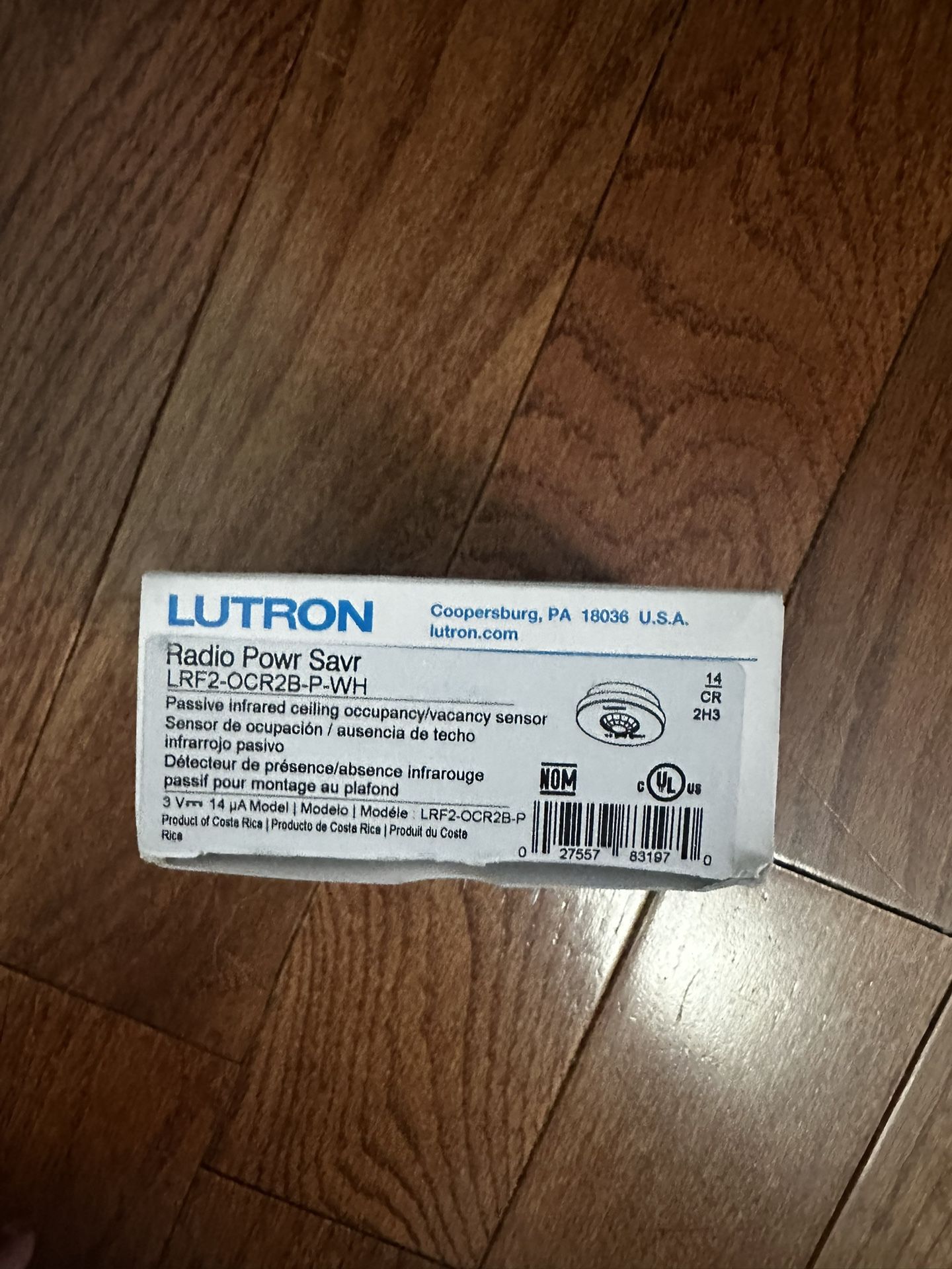 LUTRON LRF2-OCR2B-P-WH 120V Wireless Ceiling Sensor - White