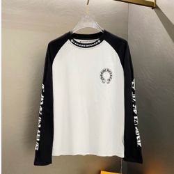 Chrome Hearts white & black long sleeve shirt