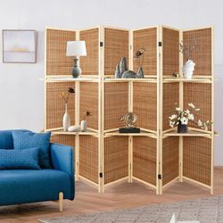 Room Divider with Chalkboard Panel Room Dividers and Folding Privacy Screens 6 Panel Wood Room Divider 5.6 Ft Privacy Screen Freestanding Wall Partiti