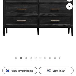 Brand New In The Box 6 Drawer Dresser Black Soft Close Drawers