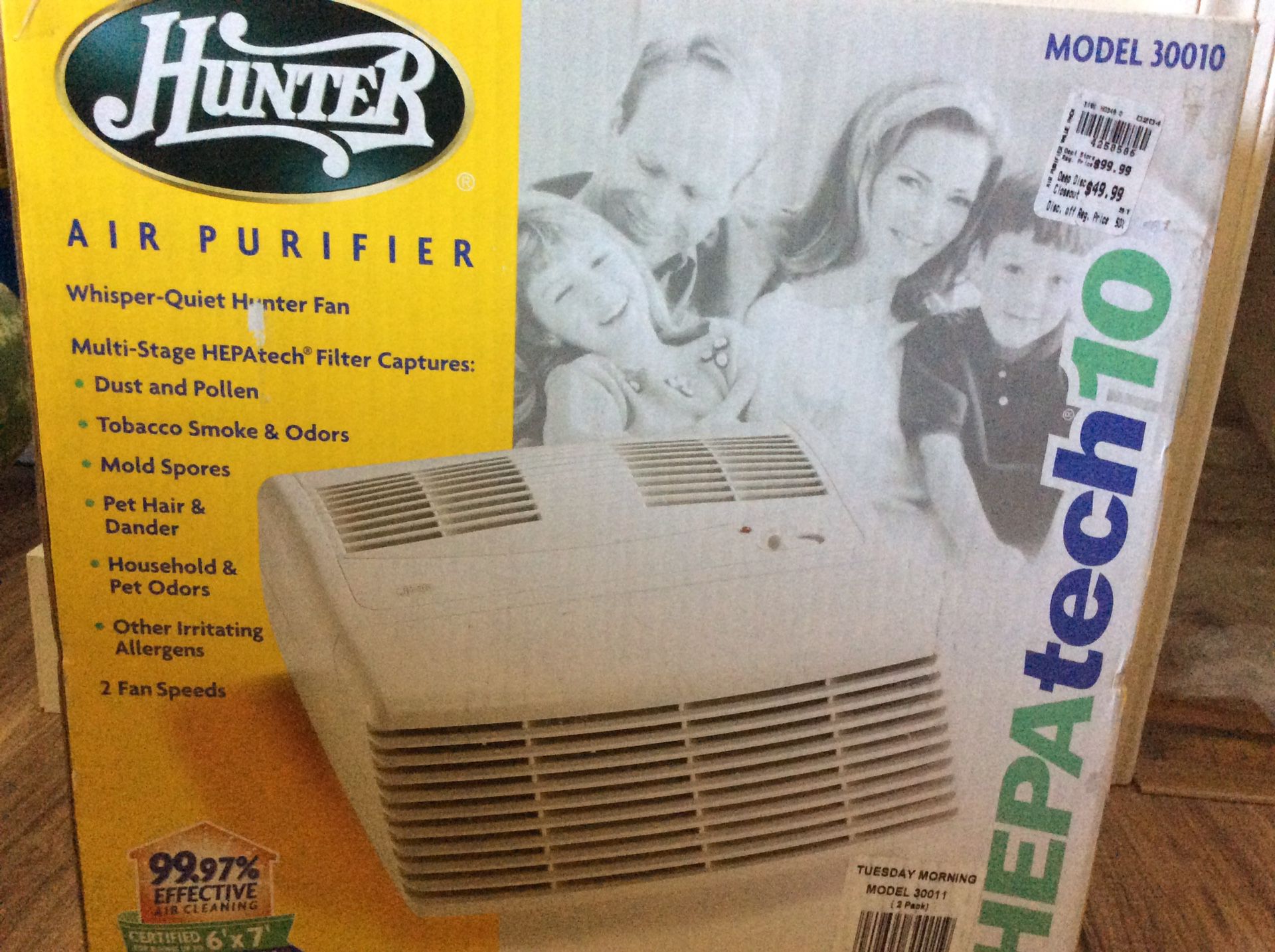 Hunter Hepa air purifier