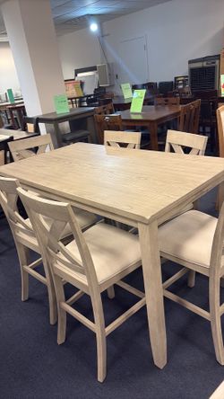 Counter Height Dining Set with 6 Chairs