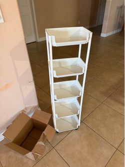 5 tier rolling cart
