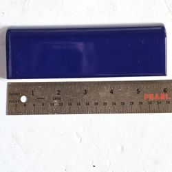 Blueberry Ceramic Single Edge Bullnose Cap Tile ( 6" x 2 ") 97 Pcs