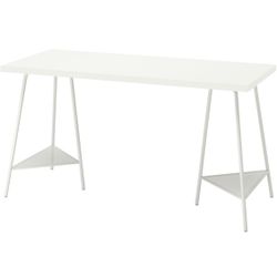 White Metal Table Legs w Storage
