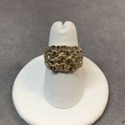 10K Yellow Gold Nugget Ring (Size 6.5) - 4.5 Grams 