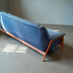 Mid Century Danish Teak Long Sofa By DUX