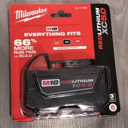Milwaukee M18 Lithium Ion Battery XC 5.0