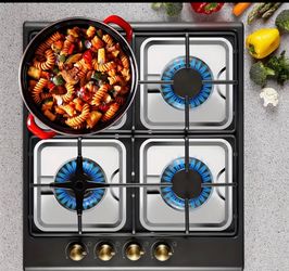 2-pack StainlesSteel Gas Stove Burner Covers / Drip Pans – New