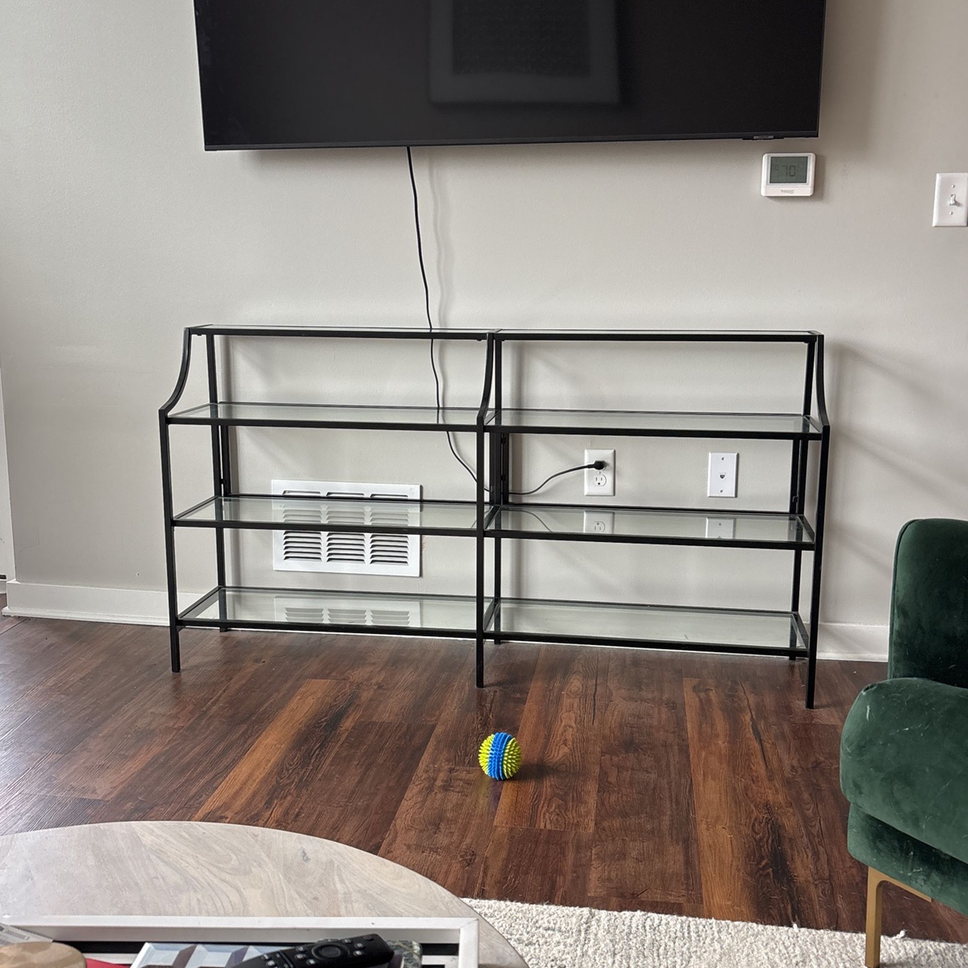 Glass Shelf Console Table