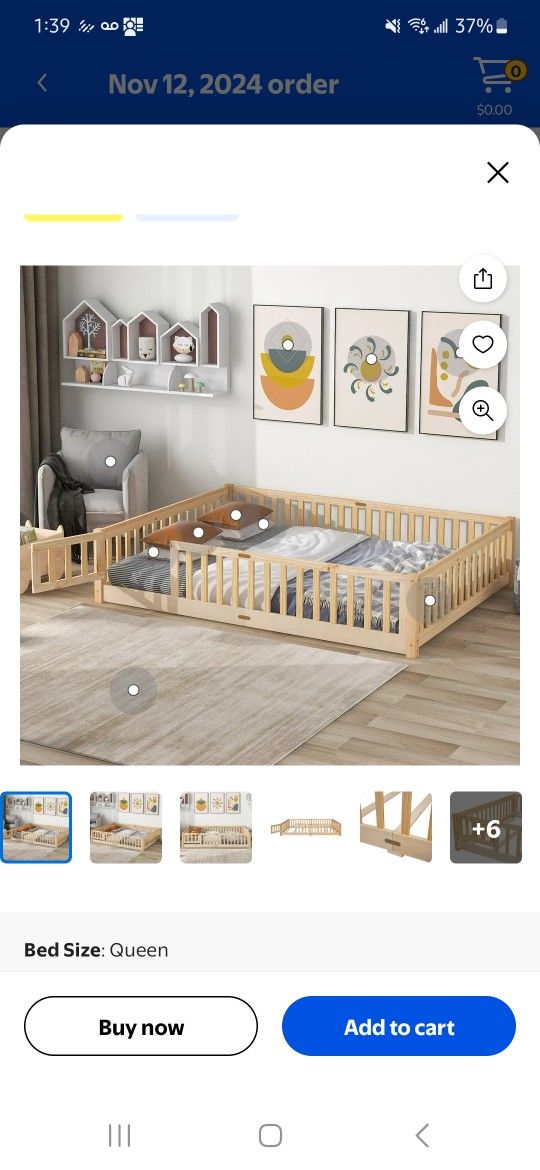 Walmart FLOOR BED FULL Size
