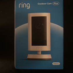 Ring Outdoor Cam Plus, Plug-In Security Camera with 2K Video, Low-Light Sight, and Mount-Anywhere Versatility - White