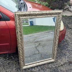 Large Kirkland's Ornate Gold Silver Wall Mirror — 30x40 Baroque / Traditional Decor