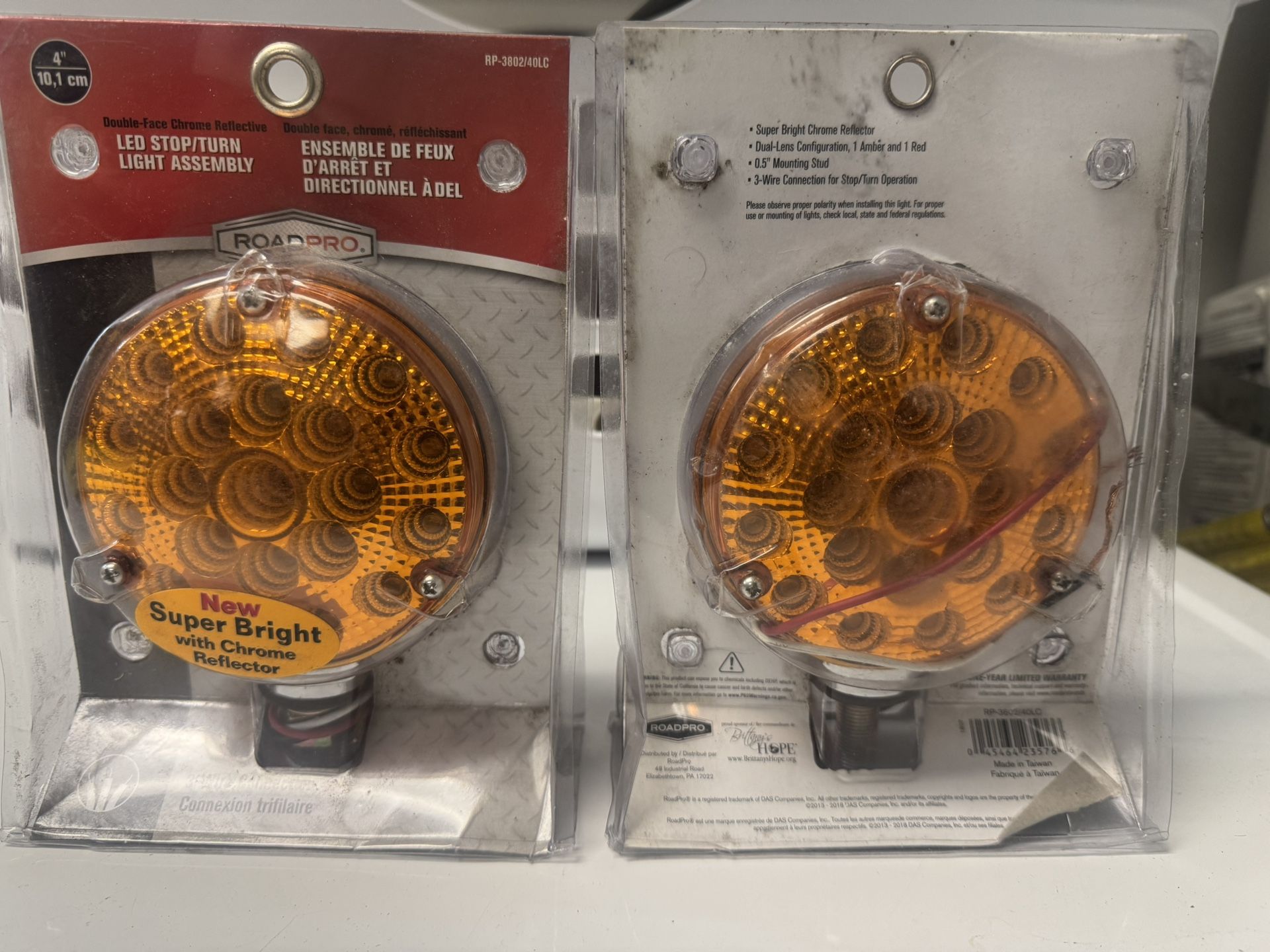 4” Double-face Led Red/Amber Stop/turn Light(pair)
