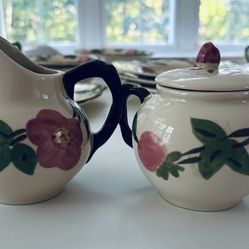 Sugar And Milk Set Franciscan Desert Rose