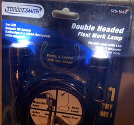 100% BN 34in FLEXIBLE DUAL END FLASHLIGHTS W/MAGNETIC ENDS HOLDS ALL SHAPES HANDS FREE