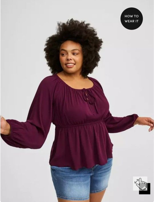 Torrid Babydoll Blouse