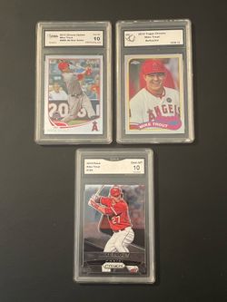 Angels Mike Trout Graded 10 baseball cards