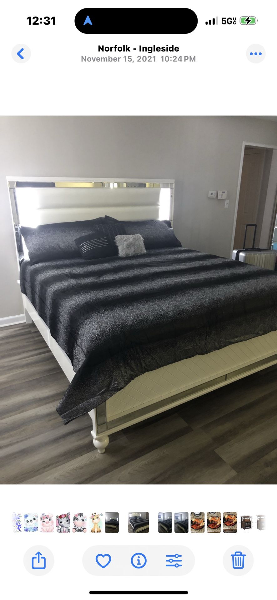 7 Pce White King Size Bedroom
