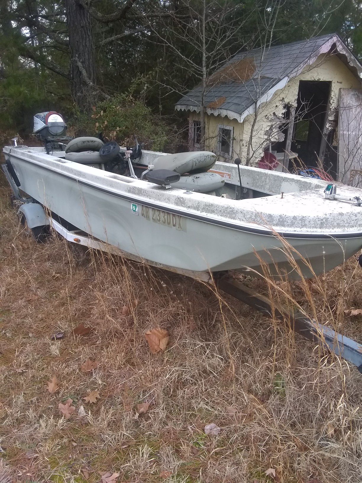 Two boats two trailers two motors $1,500 or best offer