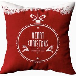 Christmas Pillow Cover 18x18, Very Soft, New