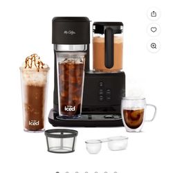Mr. Coffee® Single-Serve Frappe™, Iced, and Hot Coffee Maker and Blender, Black with 2 To-Go Tumblers, Reusable Coffee Filter