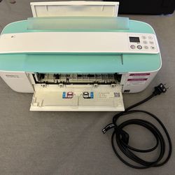 HP Deskjet 3755 Teal Mint Printer Works Great Needs Ink 
