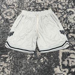 Represent Clo Ivory Mesh Shorts