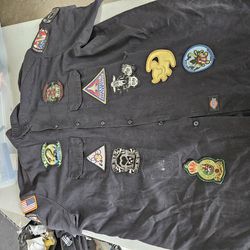 jacket with military patches