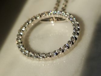 16" Eternity Sterling Silver Necklace