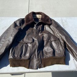 1970’s Leather Bomber Jacket Size XL