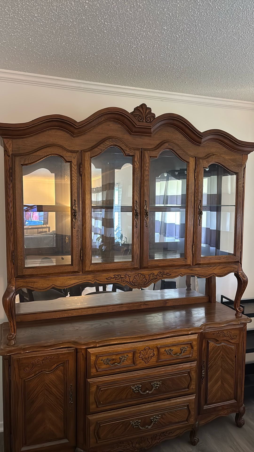 Vintage 2 Piece China Cabinet